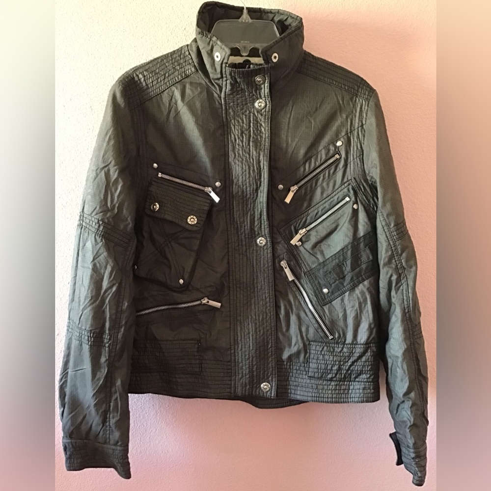 High Society gray Jacket  with zippered pockets size medium